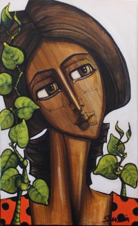 Shazia Salman, 30 x 18 Inch, Acrylics on Canvas, Figurative Painting, AC-SAZ-067